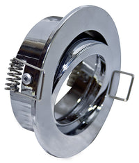 Faretto Incasso Oil Orientabile Tondo Alluminio Cromo 1 Luce Gu10 D8,3Cm