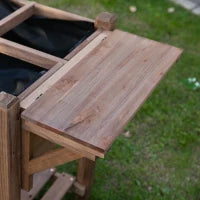 Letto per Orto Rialzato in Legno con Ripiano Pieghevole e Mensola Inferiore, 123x54x80cm