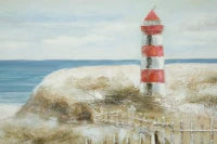 Dipinto Su Tela Faro -B- Cm 120X3.7X80