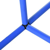 Set Agility Dog con 4 Archi Componibili e Borsa da Trasporto, in PE e ABS, 88x64x95 cm, Blu e Arancione