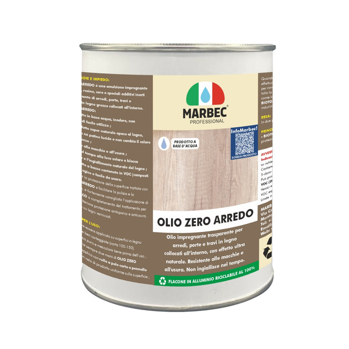 Impregnante legno trasparente OLIO ZERO ARREDO   1KG