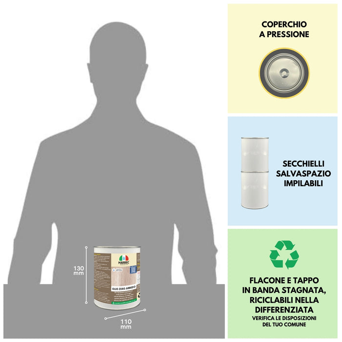 Impregnante legno trasparente OLIO ZERO ARREDO   1KG