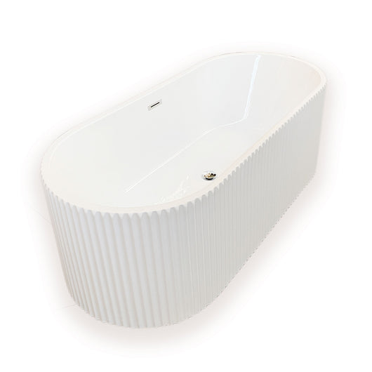 Vasca da bagno freestanding 168 x 74 cm bianca – Olivia