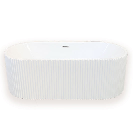 Vasca da bagno freestanding 168 x 74 cm bianca – Olivia