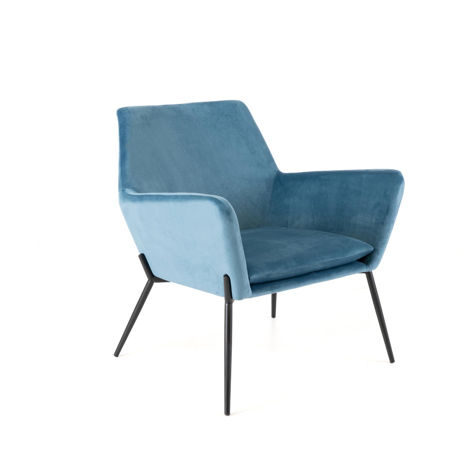 Gin - Poltrona in velluto Blu