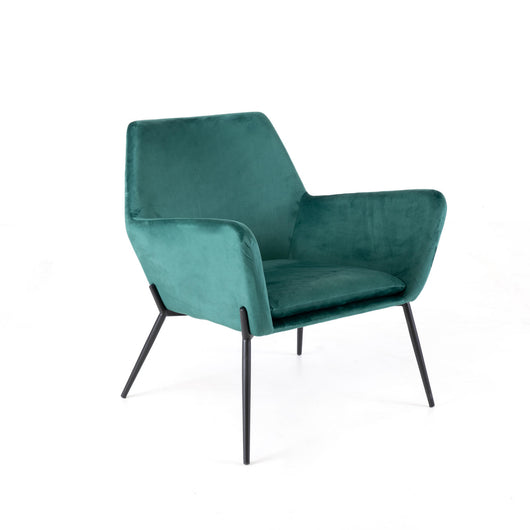 Gin - Poltrona in velluto verde