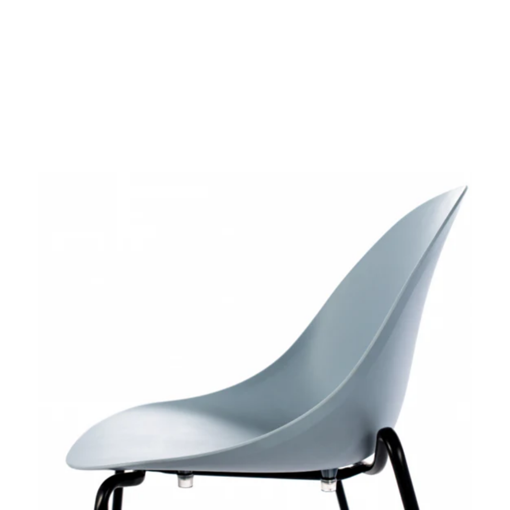 Velvet, Set di 4 sedie in polipropilene Azzurro (50cm X 51cm H. 79cm)| Duzzle