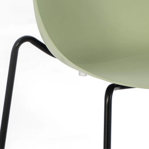 Ovo, Set di 4 sedie in polipropilene Verde (50cm X 51cm H. 79cm)| Duzzle
