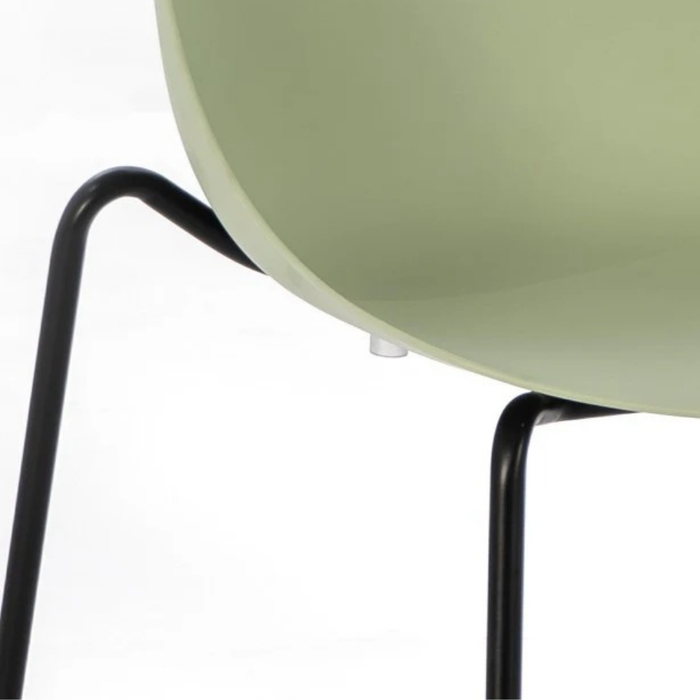 Ovo, Set di 4 sedie in polipropilene Verde (50cm X 51cm H. 79cm)| Duzzle