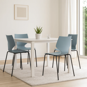 Elite, Set di 4 sedie in polipropilene Azzurro (50cm X 51cm H. 77cm)| Duzzle