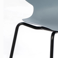 Elite, Set di 4 sedie in polipropilene Azzurro (50cm X 51cm H. 77cm)| Duzzle