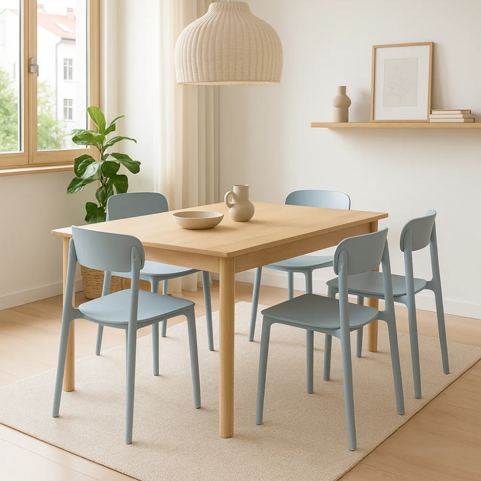 Urban, Set di 4 sedie in polipropilene Azzurro (50cm X 51cm H. 77cm)| Duzzle