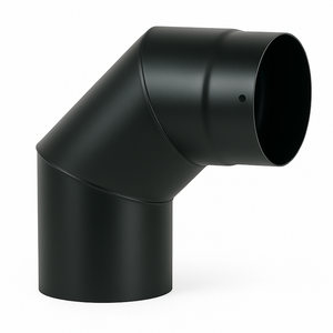 Curva a 90° elemento angolare modifica sezione canale fumo stufa pellet *** misura Ø 180 mm, confezione 1