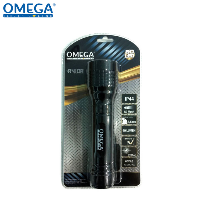 TORCIA TASCABILE GRANDE 3W 70LM IP44 SIZE 49X190 CORPO IN ABS