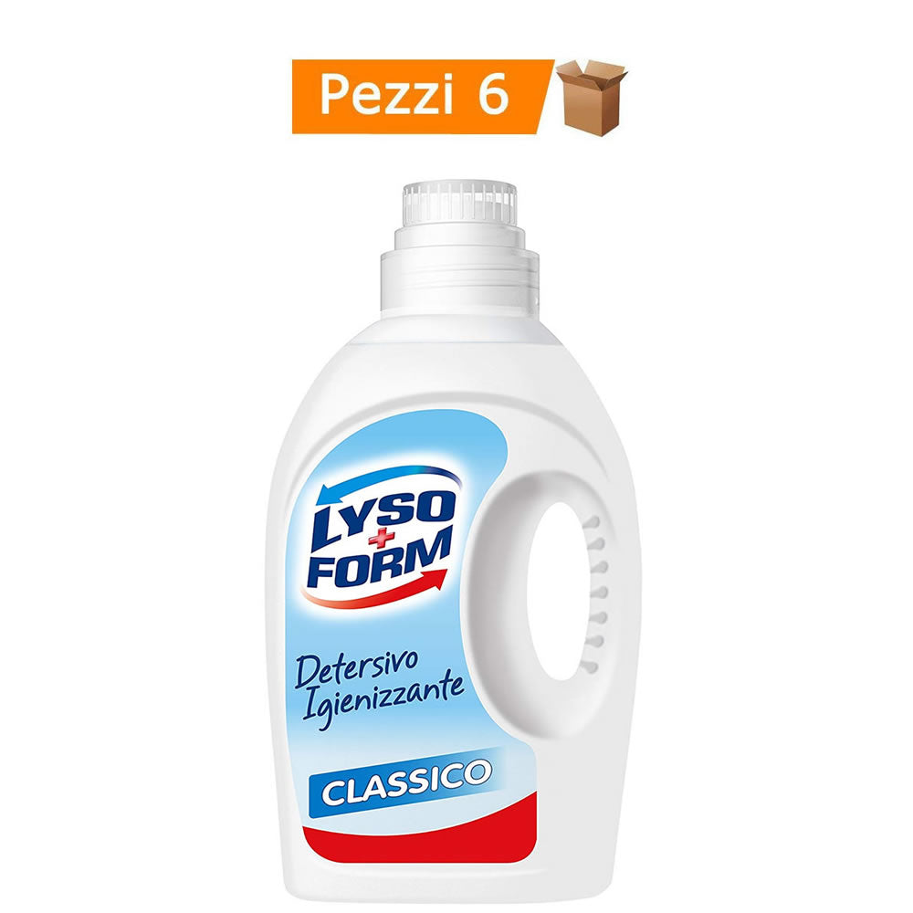 Multipack da 6 detersivi lyso form igienizzanti classici doppia azione 21 lavaggi