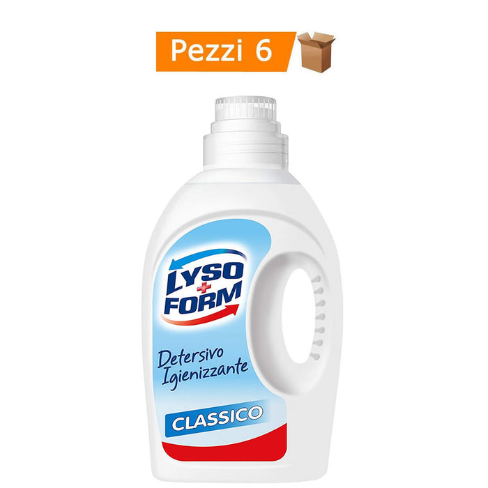 Multipack da 6 detersivi lyso form igienizzanti classici doppia azione 21 lavaggi