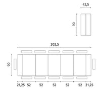 Pinocchio - Consolle allungabile (42,5/302,5 x 90 cm) in MDF laccato nero