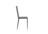 Cleo - Sedia in ecopelle grigia 4 pz