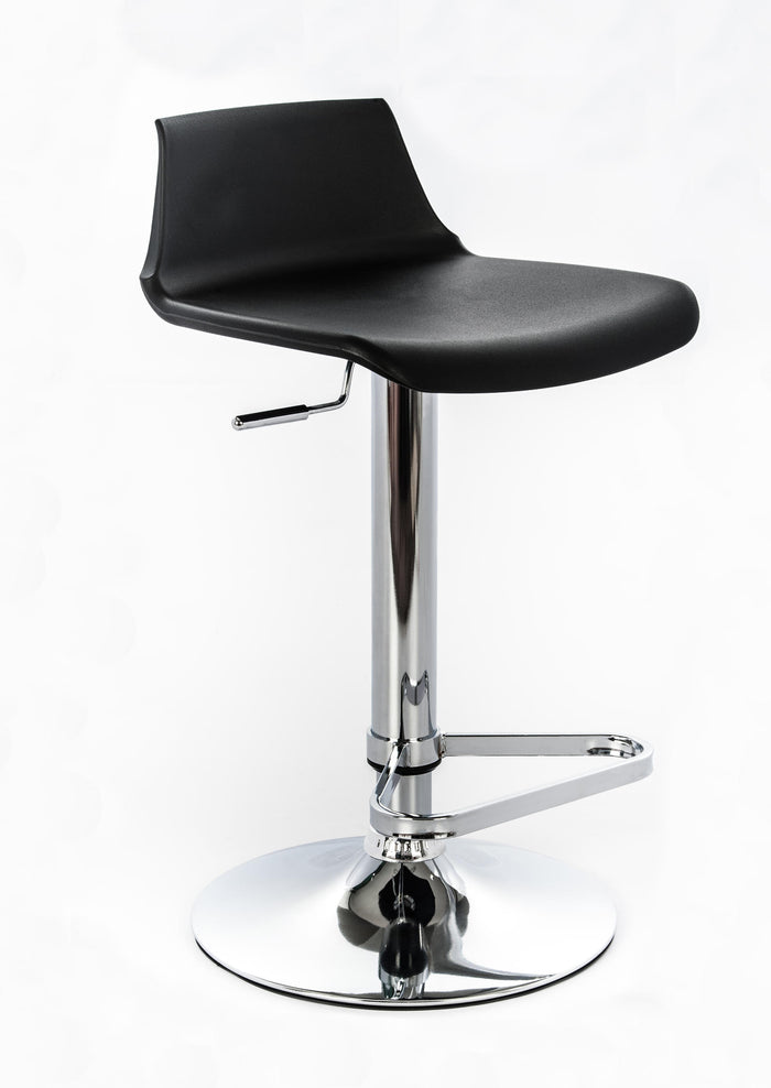 Fred - Sgabello in polipropilene nero - Set da 2 pz