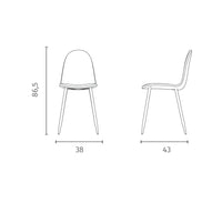 Martina - Sedia in simil rattan Marrone 4 pz