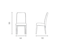 Anita - Sedia in ecopelle grigio scuro 2 pz