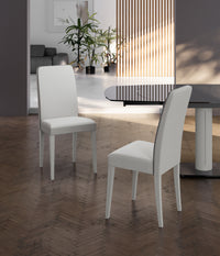 Anita - Sedia in ecopelle bianca 2 pz