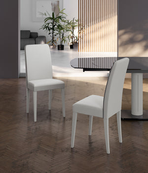 Anita - Sedia in ecopelle bianca 2 pz