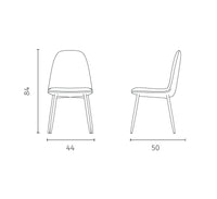 Sedia in similpelle 44cm x 50cm H. 84cm 4 pz