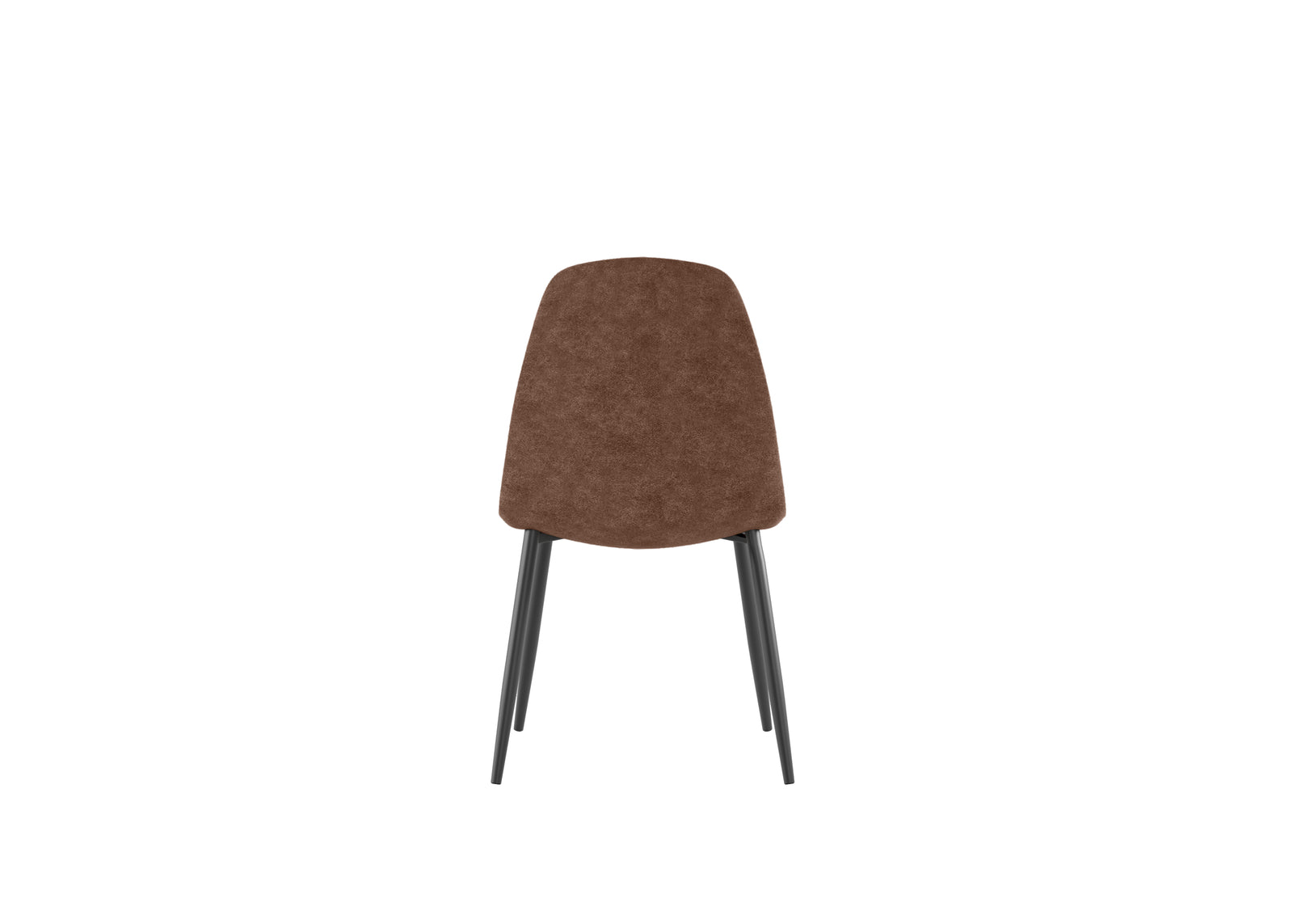 Brigitte - Sedia in ecopelle marrone 4 pz