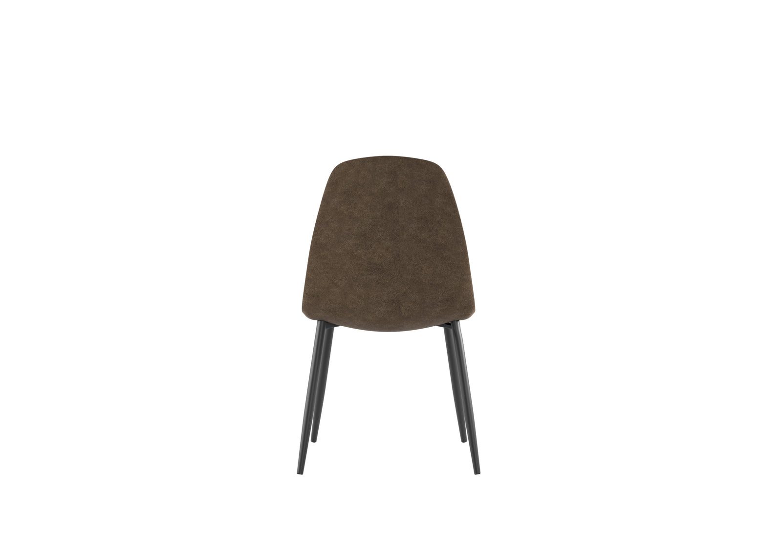 Brigitte - Sedia in ecopelle marrone 4 pz