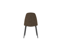 Brigitte - Sedia in ecopelle marrone 4 pz