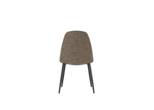 Brigitte - Sedia in ecopelle tortora 4 pz