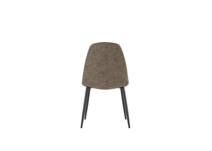 Brigitte - Sedia in ecopelle tortora 4 pz