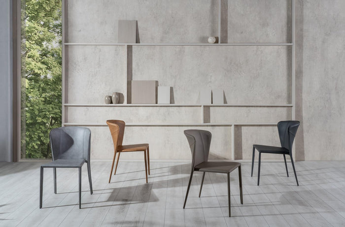 Break - Sedia in similpelle grigia 4 pz