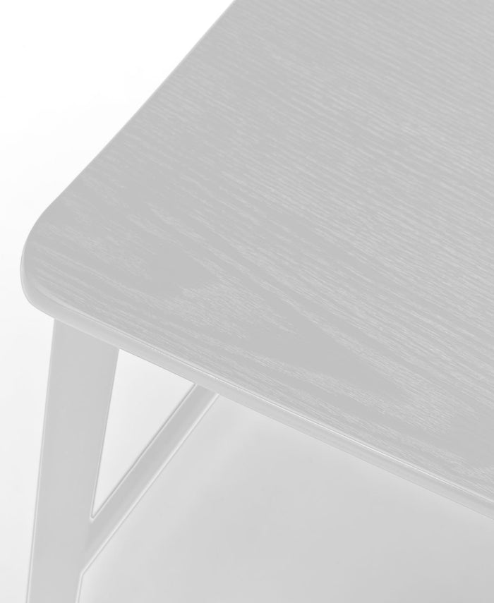 Woody - Sgabello in legno bianco - Set da 2 pz