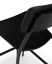 Woody - Sgabello in legno nero - Set da 2 pz