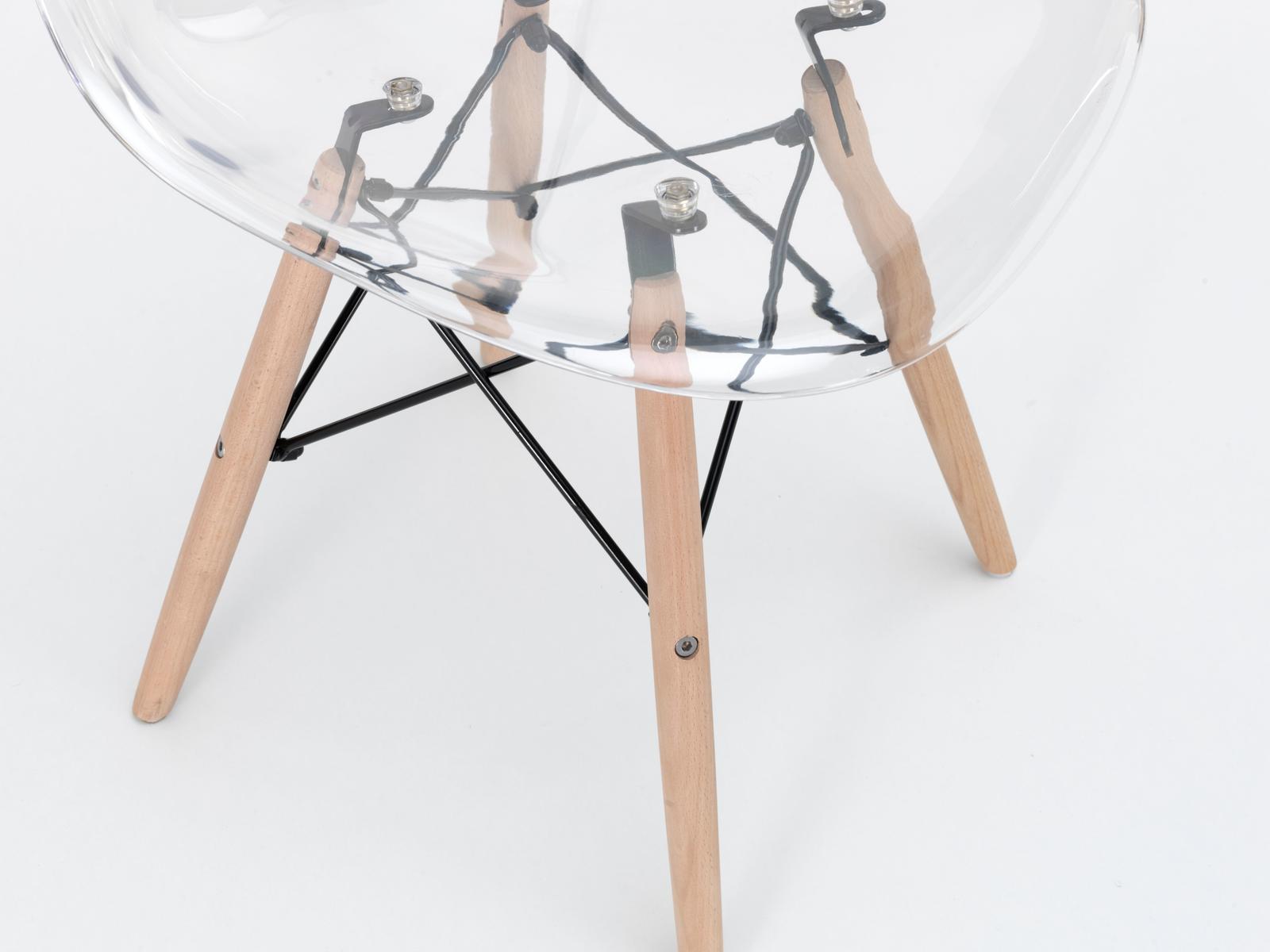 Isotta - Sedia in policarbonato PVC bianco 4 pz