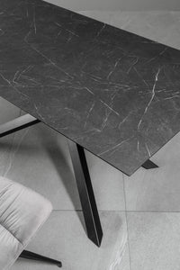 Xavier - Tavolo Allungabile (170/270 x 90 cm) in HPL su MDF Nero