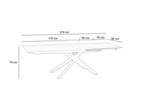 Xavier - Tavolo Allungabile (170/270 x 90 cm) in HPL Bianco