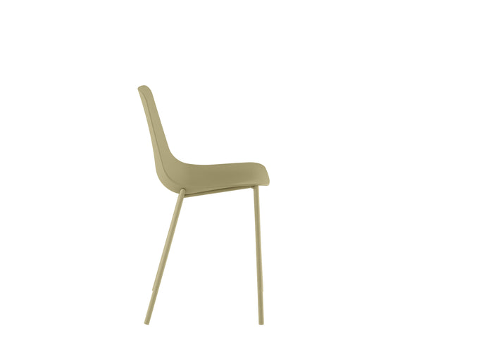 Frida - Sedia in polipropilene giallo 4 pz