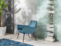 Gin - Poltrona in velluto Blu