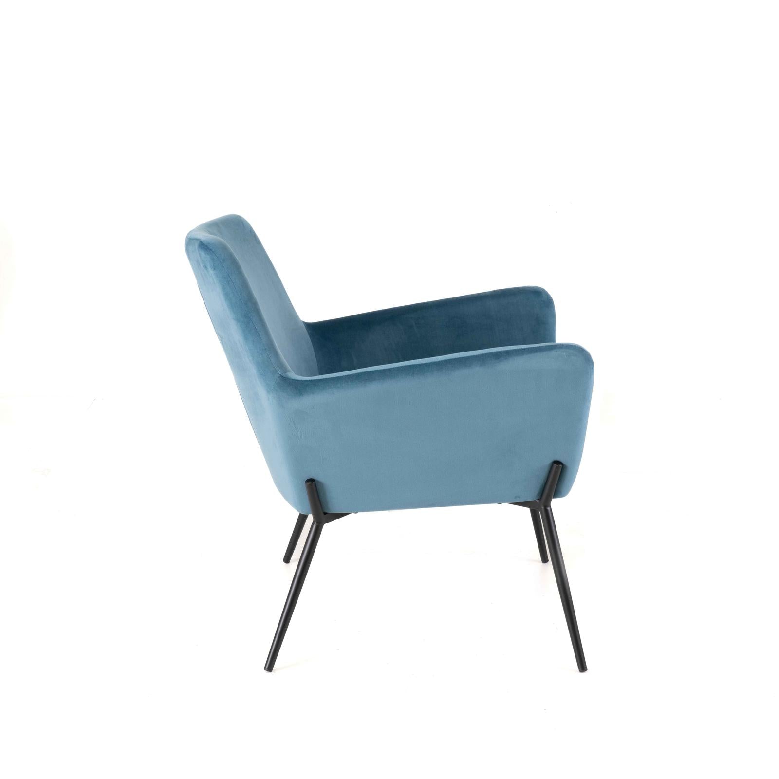 Gin - Poltrona in velluto Blu