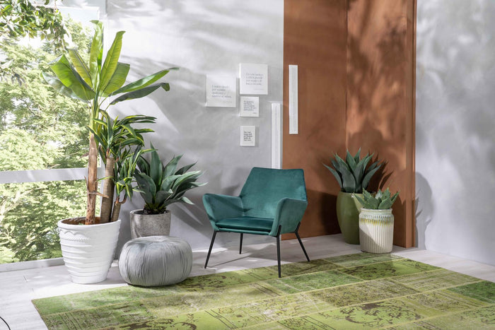 Gin - Poltrona in velluto verde