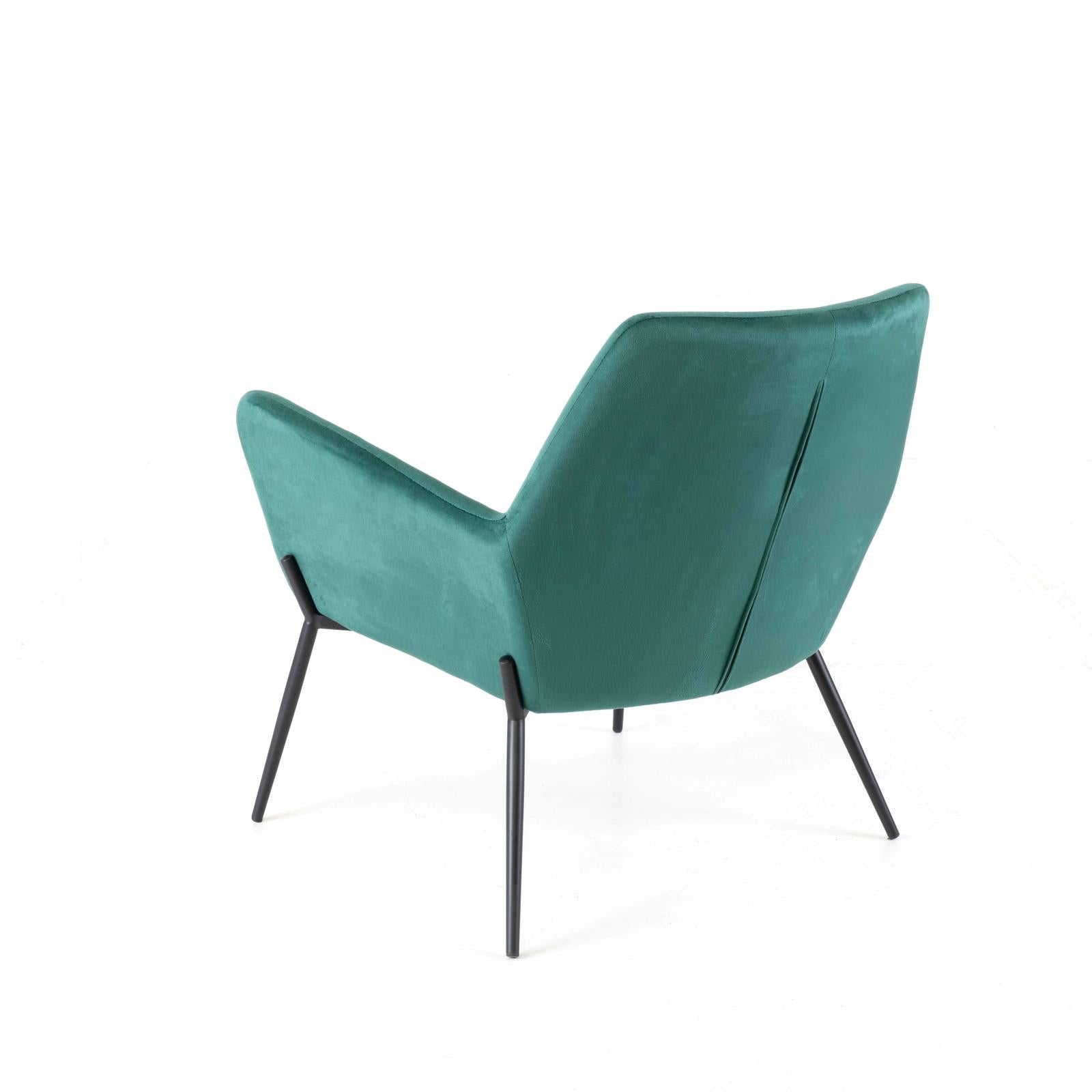 Gin - Poltrona in velluto verde