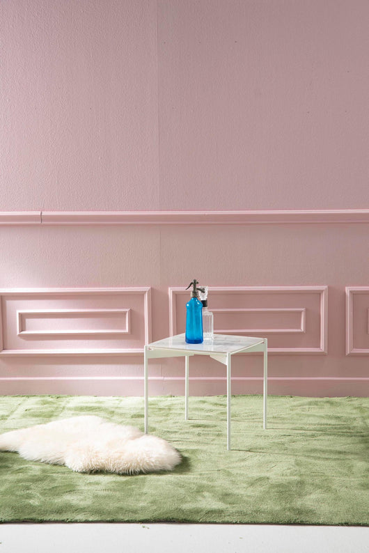 Ivy - Tavolino (45 x 45 x 45h) in Ceramica Bianca