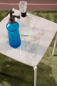 Ivy - Tavolino (45 x 45 x 45h) in Ceramica Bianca