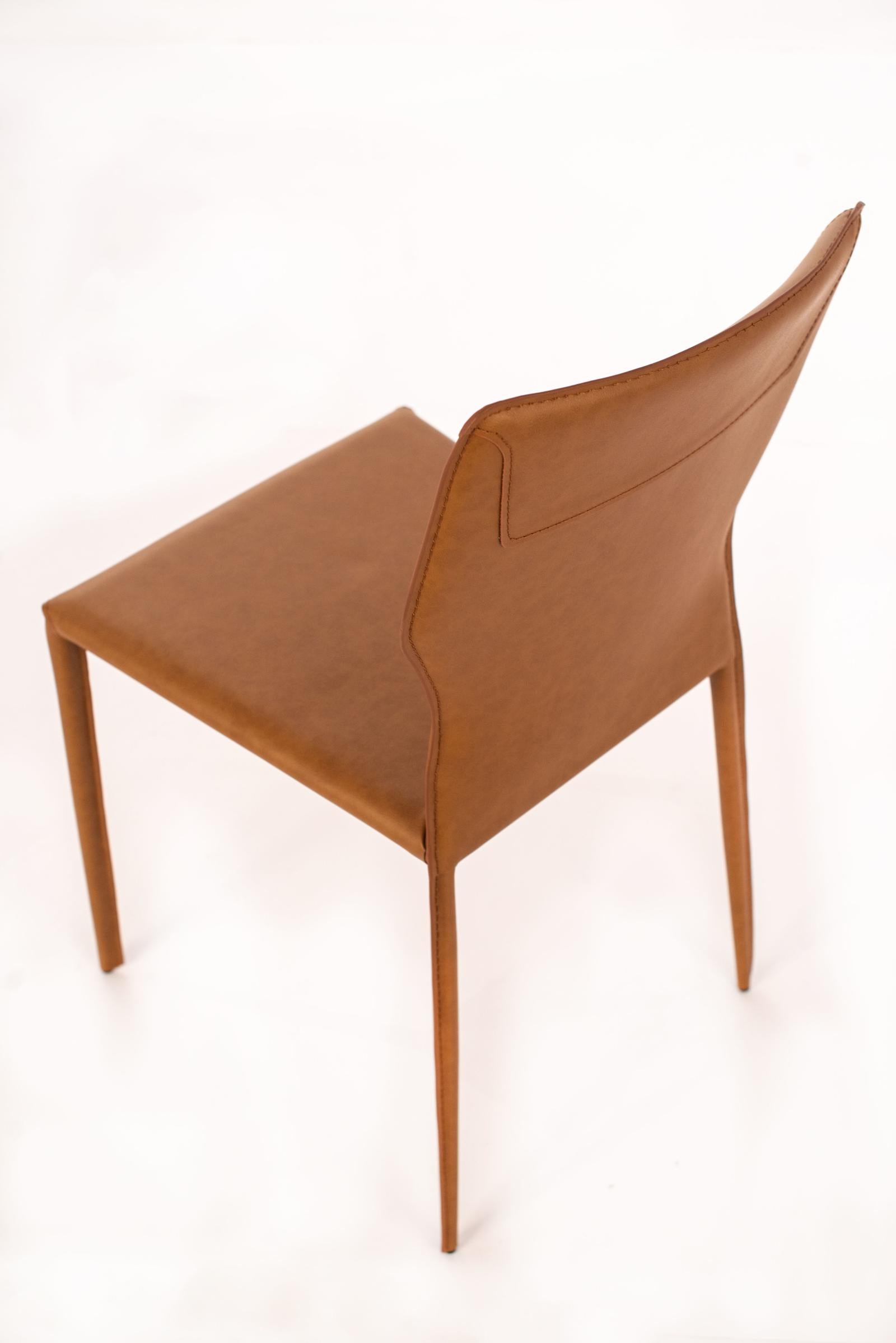 Kim - Sedia in ecopelle arancione 2 pz