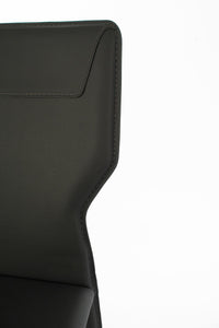 Kim - Sedia in ecopelle grigio scuro 2 pz