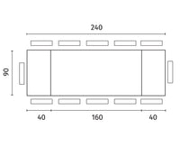 Spike - Tavolo Allungabile (160/240 x 90 cm) in Rovere Nero