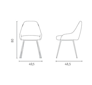 Sedia in microfibra - Nandy 1 pz